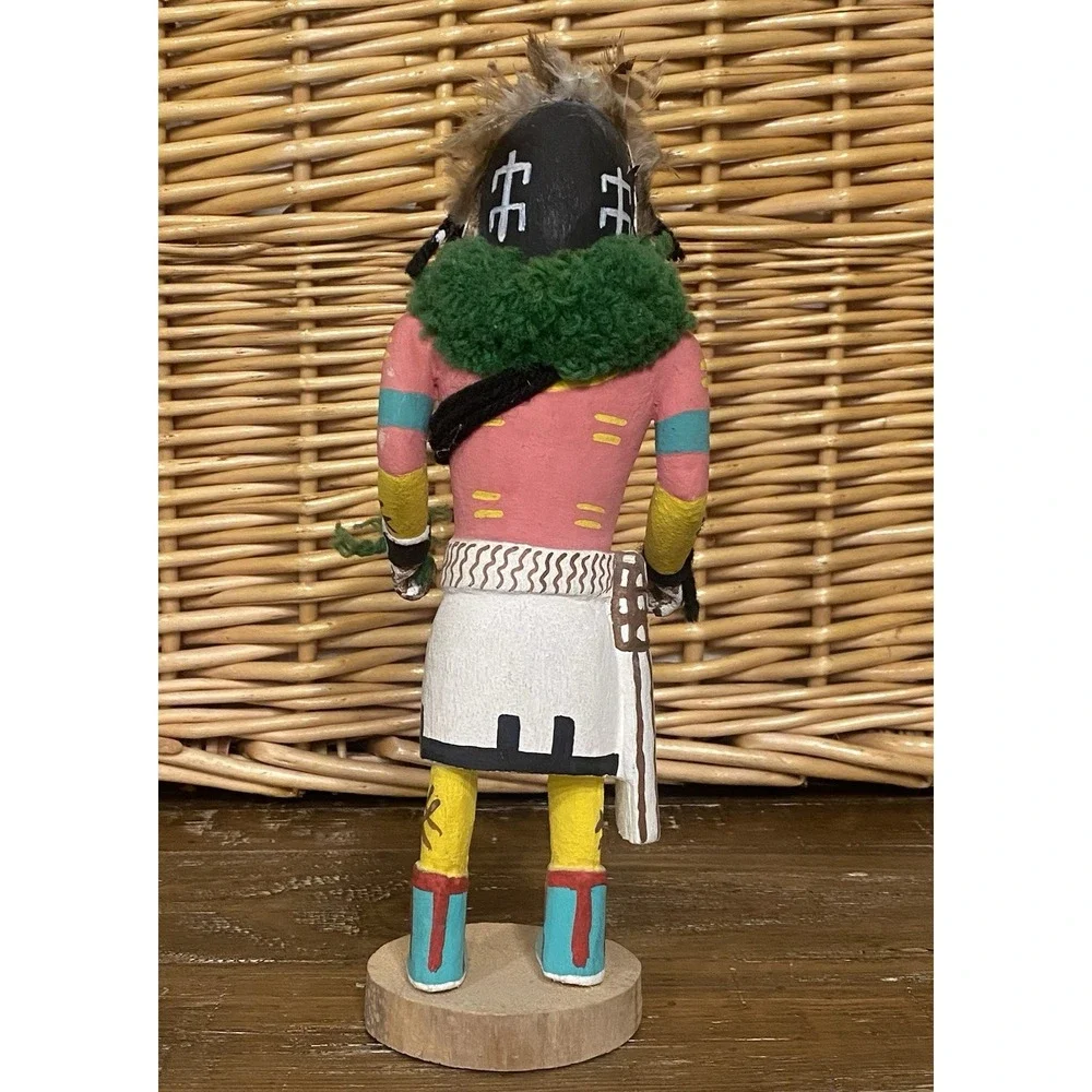 Hopi Kuwan Heheya Kachina Hand Painted Signed KY 11